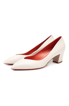 Женская кожаные туфли SANTONI белого цвета по цене 34050 руб., арт. WDHC58609HI2RSZAG15 | Фото 1 Женская кожаные туфли SANTONI белого цвета, арт. WDHC58609HI2RSZAG15 | Фото 1
