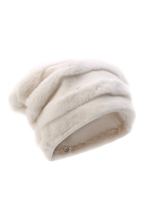 Женская шапка из меха норки FURLAND белого цвета по цене 33950 руб., арт. 0081000100005300000 | Фото 1 Женская шапка из меха норки FURLAND белого цвета, арт. 0081000100005300000 | Фото 1