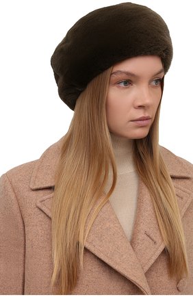 Женский берет из меха норки FURLAND хаки цвета по цене 46200 руб., арт. 0013600120109300000 | Фото 2 Женский берет из меха норки FURLAND хаки цвета, арт. 0013600120109300000 | Фото 2