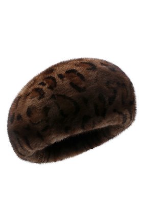 Женский берет из меха норки FURLAND леопардового цвета по цене 42240 руб., арт. 0013600110026300000 | Фото 1 Женский берет из меха норки FURLAND леопардового цвета, арт. 0013600110026300000 | Фото 1