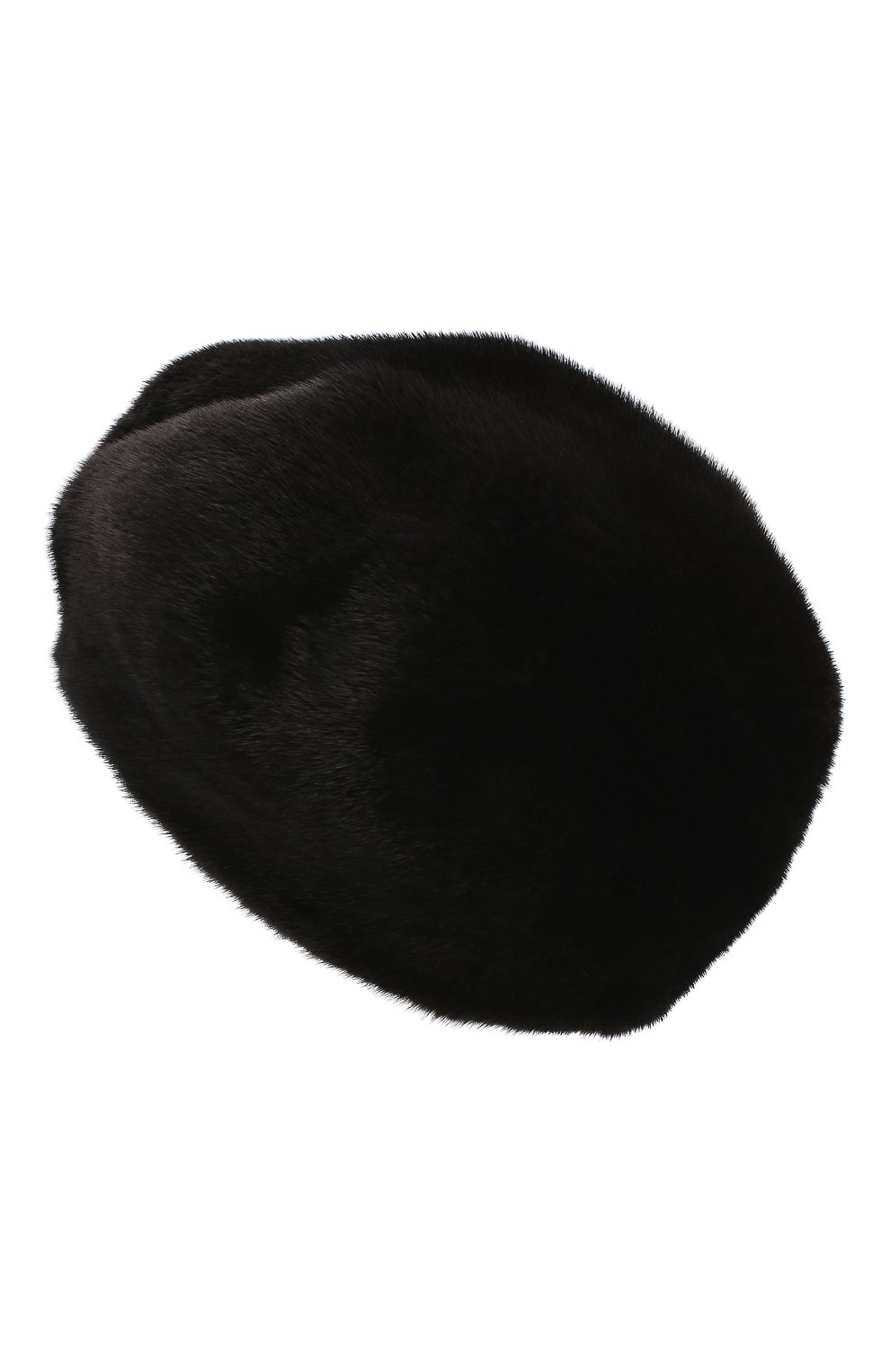 Женский берет из меха норки FURLAND черного цвета, арт. 0003800110129300000 | Фото 2 (Материал: Натуральный мех)