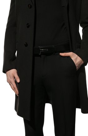 Мужской кожаный ремень TOM FORD черного цвета по цене 56750 руб., арт. TB247P-LCL052 | Фото 2 Мужской кожаный ремень TOM FORD черного цвета, арт. TB247P-LCL052 | Фото 2