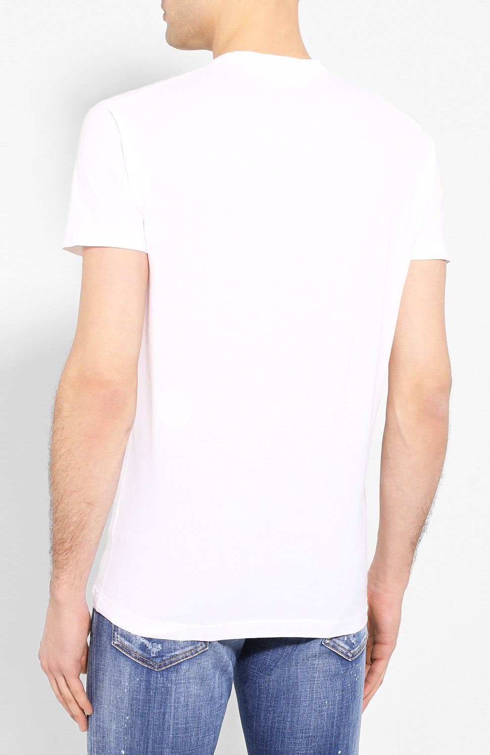 Мужская белая хлопковая футболка DSQUARED2 купить в интернет-магазине ...