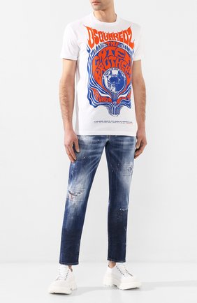 Мужские джинсы DSQUARED2 синего цвета по цене 59450 руб., арт. S74LB0688/S30342 | Фото 2 Мужские джинсы DSQUARED2 синего цвета, арт. S74LB0688/S30342 | Фото 2