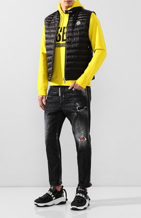 Мужской пуховый жилет gir MONCLER черного цвета по цене 45700 руб., арт. F1-091-1A105-00-C0451 | Фото 2 Мужской пуховый жилет gir MONCLER черного цвета, арт. F1-091-1A105-00-C0451 | Фото 2