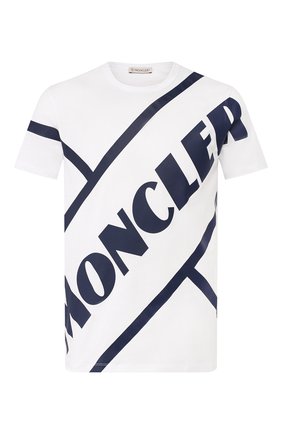 Мужская хлопковая футболка MONCLER белого цвета по цене 17800 руб., арт. F1-091-8C706-10-8390T | Фото 1 Мужская хлопковая футболка MONCLER белого цвета, арт. F1-091-8C706-10-8390T | Фото 1