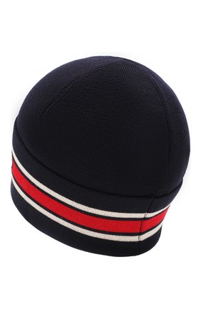 Мужская шерстяная шапка MONCLER темно-синего цвета по цене 14700 руб., арт. F1-091-9Z702-00-A9332 | Фото 2 Мужская шерстяная шапка MONCLER темно-синего цвета, арт. F1-091-9Z702-00-A9332 | Фото 2