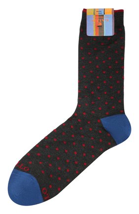Мужские хлопковые носки GALLO темно-серого цвета, арт. AP103014 | Фото 1 (Кросс-КТ: бельё; Материал внешний: Хлопок)