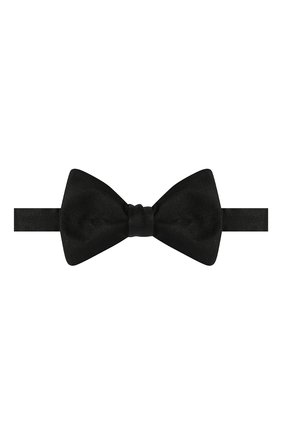 Мужской шелковый галстук-бабочка GIORGIO ARMANI черного цвета, арт. 360030/8P999 | Фото 1 (Материал: Текстиль, Шелк)