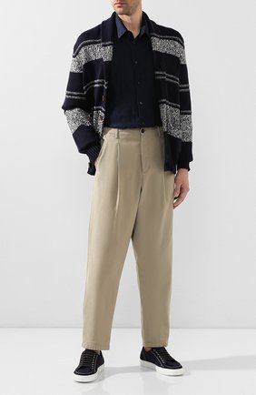 Мужские хлопковые брюки GIORGIO ARMANI бежевого цвета по цене 51450 руб., арт. 9WGPP07K/T0120 | Фото 2 Мужские хлопковые брюки GIORGIO ARMANI бежевого цвета, арт. 9WGPP07K/T0120 | Фото 2 (Материал внешний: Хлопок; Длина (брюки, джинсы): Стандартные; Случай: Повседневный)