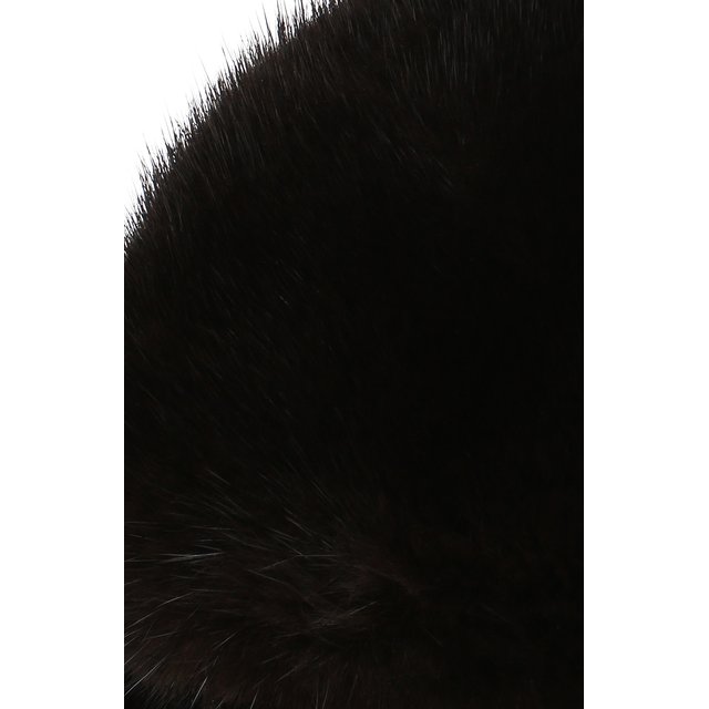 фото Кожаная шапка-ушанка с отделкой из меха норки furland