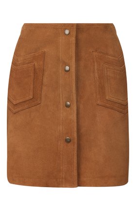 Женская замшевая юбка SAINT LAURENT коричневого цвета по цене 157500 руб., арт. 602763/YC2AY | Фото 1 Женская замшевая юбка SAINT LAURENT коричневого цвета, арт. 602763/YC2AY | Фото 1