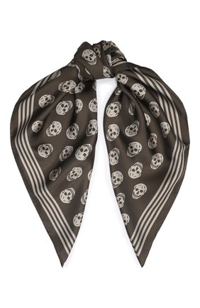 Женский шелковый платок ALEXANDER MCQUEEN черного цвета по цене 17100 руб., арт. 590929/3001Q | Фото 1 Женский шелковый платок ALEXANDER MCQUEEN черного цвета, арт. 590929/3001Q | Фото 1