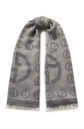 Женский платок GIORGIO ARMANI серого цвета по цене 34950 руб., арт. 795301/0P121 | Фото 1 Женский платок GIORGIO ARMANI серого цвета, арт. 795301/0P121 | Фото 1