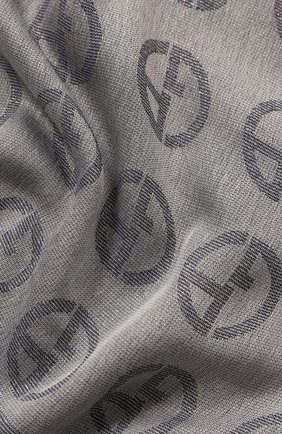 Женский платок GIORGIO ARMANI серого цвета по цене 34950 руб., арт. 795301/0P121 | Фото 2 Женский платок GIORGIO ARMANI серого цвета, арт. 795301/0P121 | Фото 2