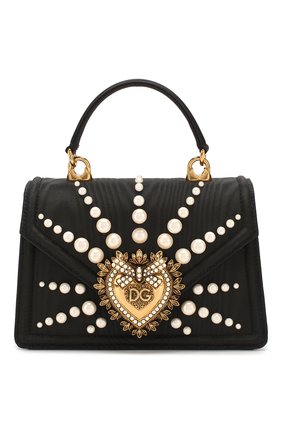 Женская сумка devotion small DOLCE & GABBANA черного цвета по цене 0 руб., арт. BB6711/AJ672 | Фото 1 Женская сумка devotion small DOLCE & GABBANA черного цвета, арт. BB6711/AJ672 | Фото 1 (Женское Кросс-КТ: Вечерняя сумка; Сумки-технические: Сумки top-handle; Ремень/цепочка: На ремешке; Материал: Текстиль; Размер: small)