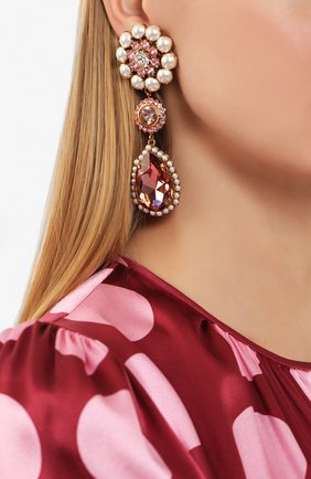 Женские клипсы DOLCE & GABBANA черного цвета по цене 79100 руб., арт. WEM2C3/W1111 | Фото 2 Женские клипсы DOLCE & GABBANA черного цвета, арт. WEM2C3/W1111 | Фото 2