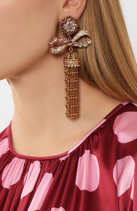 Женские клипсы DOLCE & GABBANA золотого цвета по цене 99500 руб., арт. WEM2C6/W1111 | Фото 2 Женские клипсы DOLCE & GABBANA золотого цвета, арт. WEM2C6/W1111 | Фото 2
