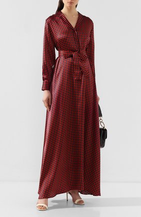 Женское шелковое платье KITON красного цвета по цене 182000 руб., арт. D49313K09S75 | Фото 2 Женское шелковое платье KITON красного цвета, арт. D49313K09S75 | Фото 2