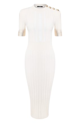 Женское платье BALMAIN белого цвета по цене 150000 руб., арт. TF16580/K029 | Фото 1 Женское платье BALMAIN белого цвета, арт. TF16580/K029 | Фото 1