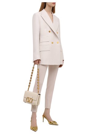 Женские шерстяные брюки TOM FORD белого цвета по цене 84700 руб., арт. PAW300-FAX431 | Фото 2 Женские шерстяные брюки TOM FORD белого цвета, арт. PAW300-FAX431 | Фото 2
