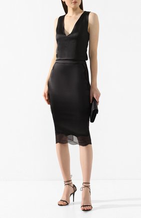 Женская шелковая юбка TOM FORD черного цвета по цене 126500 руб., арт. GC5408-FAX334 | Фото 2 Женская шелковая юбка TOM FORD черного цвета, арт. GC5408-FAX334 | Фото 2
