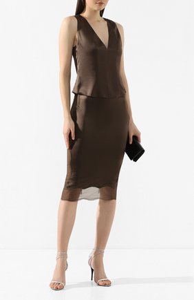 Женская шелковая юбка TOM FORD хаки цвета по цене 152000 руб., арт. GC5408-FAX334 | Фото 2 Женская шелковая юбка TOM FORD хаки цвета, арт. GC5408-FAX334 | Фото 2