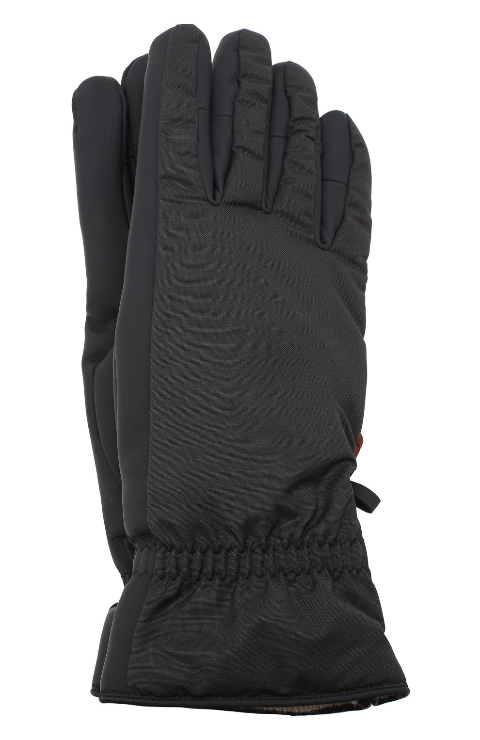 Мужские утепленные перчатки LORO PIANA темно-серого цвета, арт. FAI9728 | Фото 1 (Материал: Натуральная кожа; Региональные ограничения белый список (Axapta Mercury): RU; Кросс-КТ: Пуховик; Статус проверки: Проверена категория)