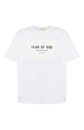 Мужская хлопковая футболка FEAR OF GOD белого цвета по цене 29950 руб., арт. 6F19-1009/CTJ | Фото 1 Мужская хлопковая футболка FEAR OF GOD белого цвета, арт. 6F19-1009/CTJ | Фото 1