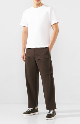 Мужская хлопковая футболка BOTTEGA VENETA белого цвета по цене 23300 руб., арт. 609305/VF1U0 | Фото 2 Мужская хлопковая футболка BOTTEGA VENETA белого цвета, арт. 609305/VF1U0 | Фото 2
