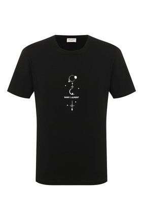 Мужская хлопковая футболка SAINT LAURENT черного цвета по цене 26200 руб., арт. 603286/YBPQ2 | Фото 1 Мужская хлопковая футболка SAINT LAURENT черного цвета, арт. 603286/YBPQ2 | Фото 1