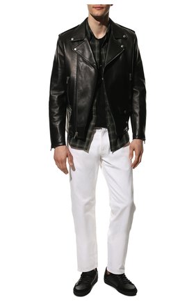Мужские кожаные кеды court classic sl/10 SAINT LAURENT черного цвета по цене 45850 руб., арт. 603223/1JZ30 | Фото 2 Мужские кожаные кеды court classic sl/10 SAINT LAURENT черного цвета, арт. 603223/1JZ30 | Фото 2