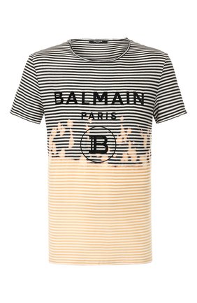 Мужская хлопковая футболка BALMAIN разноцветного цвета по цене 44350 руб., арт. TH11601/I206 | Фото 1 Мужская хлопковая футболка BALMAIN разноцветного цвета, арт. TH11601/I206 | Фото 1