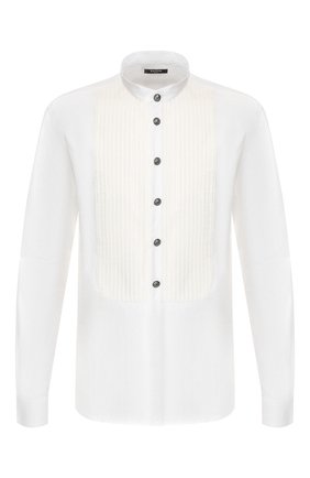 Мужская хлопковая рубашка BALMAIN белого цвета по цене 58900 руб., арт. TH12451/T006 | Фото 1 Мужская хлопковая рубашка BALMAIN белого цвета, арт. TH12451/T006 | Фото 1