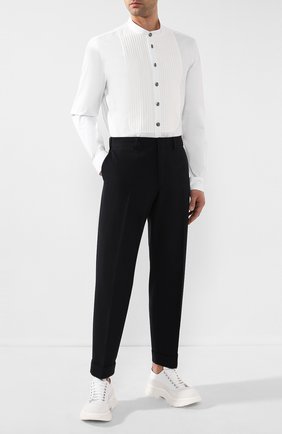 Мужская хлопковая рубашка BALMAIN белого цвета по цене 58900 руб., арт. TH12451/T006 | Фото 2 Мужская хлопковая рубашка BALMAIN белого цвета, арт. TH12451/T006 | Фото 2