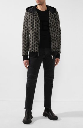 Мужской утепленный бомбер BALMAIN черного цвета по цене 162500 руб., арт. TH13249/I543 | Фото 2 Мужской утепленный бомбер BALMAIN черного цвета, арт. TH13249/I543 | Фото 2