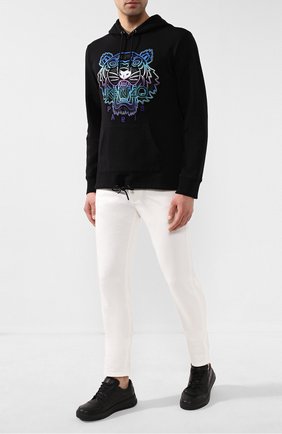 Мужской хлопковое худи holiday KENZO черного цвета по цене 37650 руб., арт. F965SW4444X7 | Фото 2 Мужской хлопковое худи holiday KENZO черного цвета, арт. F965SW4444X7 | Фото 2