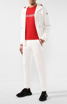 Мужской хлопковые брюки MONCLER белого цвета по цене 26000 руб., арт. F1-091-8H704-00-V8007 | Фото 2 Мужской хлопковые брюки MONCLER белого цвета, арт. F1-091-8H704-00-V8007 | Фото 2