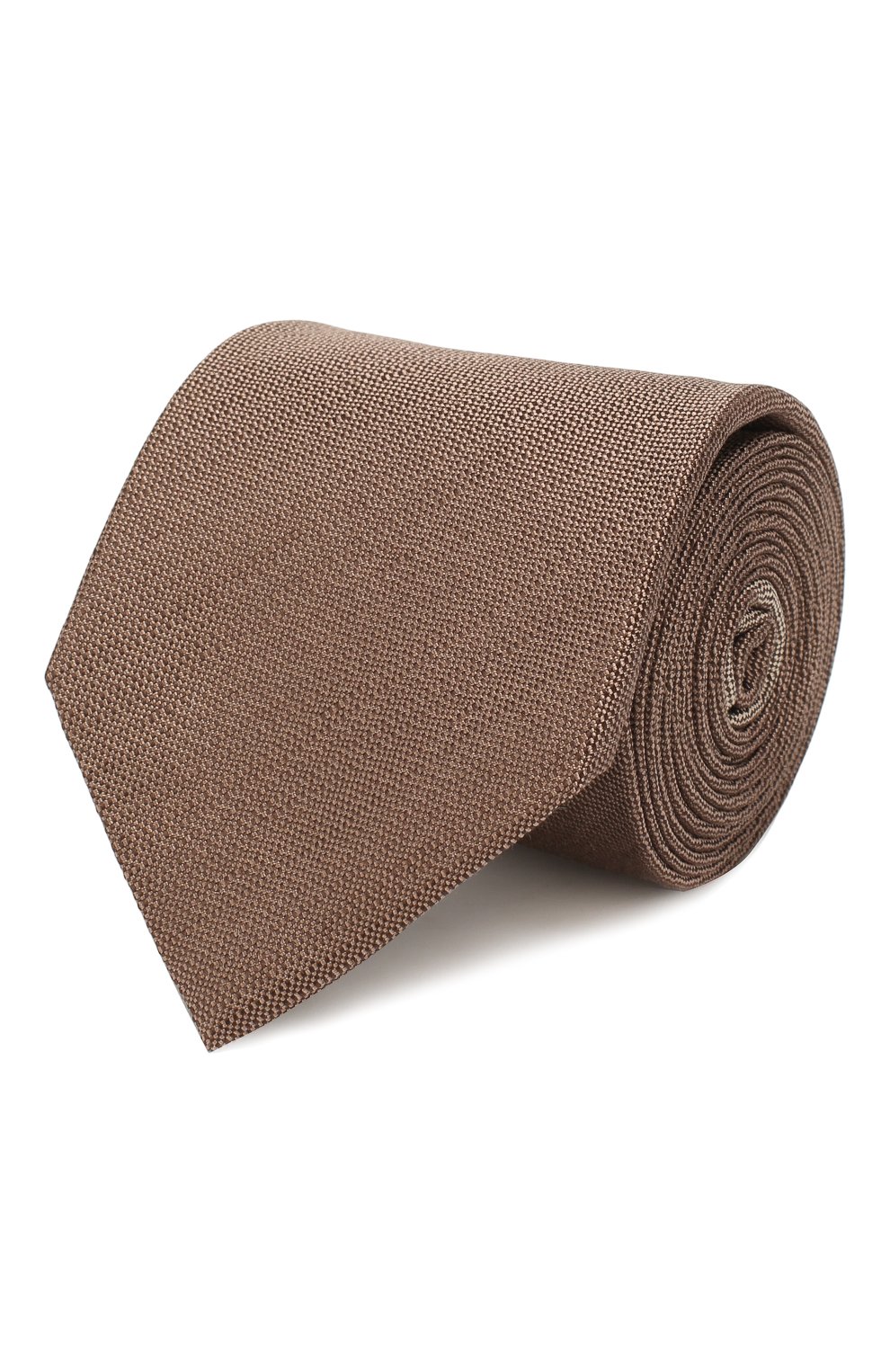Мужской шелковый галстук ERMENEGILDO ZEGNA коричневого цвета, арт. Z7E00/16Y | Фото 1