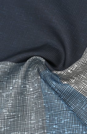 Мужской платок из смеси хлопка и шелка ERMENEGILDO ZEGNA синего цвета по цене 8495 руб., арт. Z7J10/38B | Фото 2 Мужской платок из смеси хлопка и шелка ERMENEGILDO ZEGNA синего цвета, арт. Z7J10/38B | Фото 2