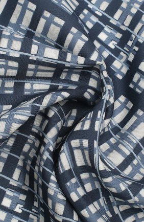 Мужской платок из хлопка и шелка ERMENEGILDO ZEGNA синего цвета по цене 8495 руб., арт. Z7J16/38B | Фото 2 Мужской платок из хлопка и шелка ERMENEGILDO ZEGNA синего цвета, арт. Z7J16/38B | Фото 2