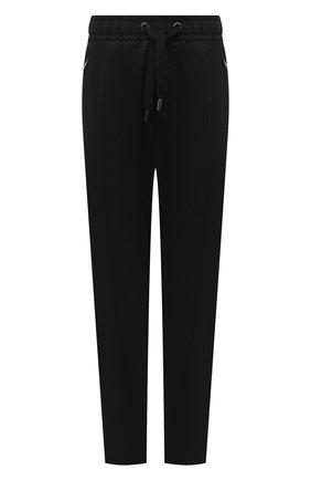 Мужские хлопковые брюки DOLCE & GABBANA черного цвета, арт. GYACET/FUFJR | Фото 1 (Материал внешний: Хлопок; Случай: Повседневный; Статус проверки: Проверена категория)