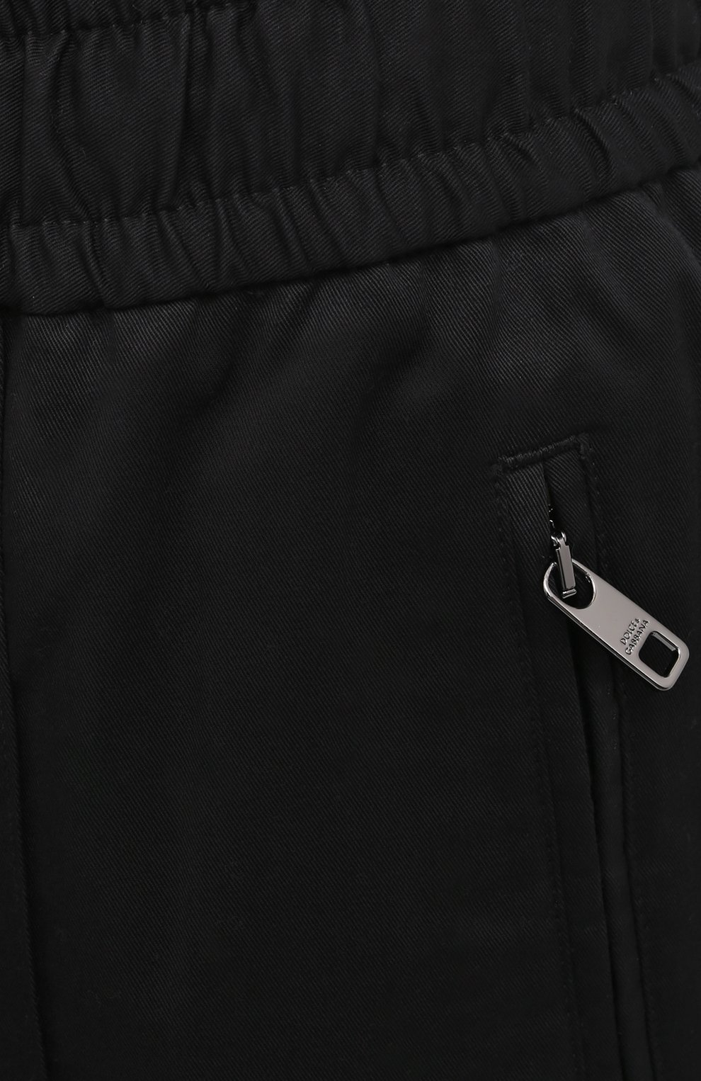 Мужские хлопковые брюки DOLCE & GABBANA черного цвета, арт. GYACET/FUFJR | Фото 5 (Случай: Повседневный; Материал внешний: Хлопок; Статус проверки: Проверена категория)
