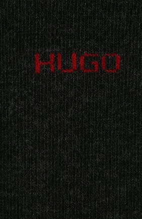 Мужские комплект из двух пар носков HUGO серого цвета, арт. 50401984 | Фото 2 (Материал внешний: Хлопок; Кросс-КТ: бельё; Статус проверки: Проверена категория)