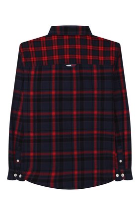 Детская хлопковая рубашка TOMMY HILFIGER синего цвета по цене 6990 руб., арт. KB0KB05296 | Фото 2 Детская хлопковая рубашка TOMMY HILFIGER синего цвета, арт. KB0KB05296 | Фото 2