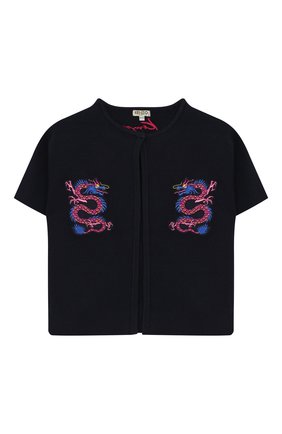 Детский кардиган KENZO синего цвета по цене 14190 руб., арт. KP18068 | Фото 1 Детский кардиган KENZO синего цвета, арт. KP18068 | Фото 1