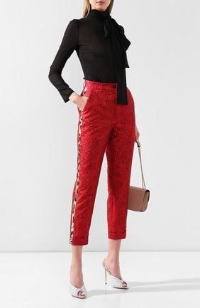 Женские брюки DOLCE & GABBANA красного цвета по цене 79750 руб., арт. FTBLST/HJMB9 | Фото 2 Женские брюки DOLCE & GABBANA красного цвета, арт. FTBLST/HJMB9 | Фото 2