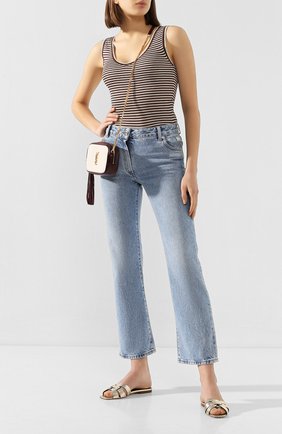 Женские кожаные шлепанцы nu pieds SAINT LAURENT золотого цвета по цене 43800 руб., арт. 572735/0PS00 | Фото 2 Женские кожаные шлепанцы nu pieds SAINT LAURENT золотого цвета, арт. 572735/0PS00 | Фото 2