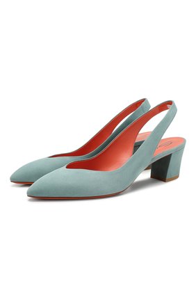 Женская замшевые туфли SANTONI голубого цвета по цене 34050 руб., арт. WDHC58660HI2RMGDV46 | Фото 1 Женская замшевые туфли SANTONI голубого цвета, арт. WDHC58660HI2RMGDV46 | Фото 1