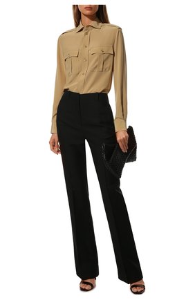 Женская шелковая рубашка RALPH LAUREN бежевого цвета по цене 159500 руб., арт. 290790417 | Фото 2 Женская шелковая рубашка RALPH LAUREN бежевого цвета, арт. 290790417 | Фото 2